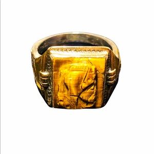 Antique Victorian Sterling & Gold Intaglio Men’s Ring